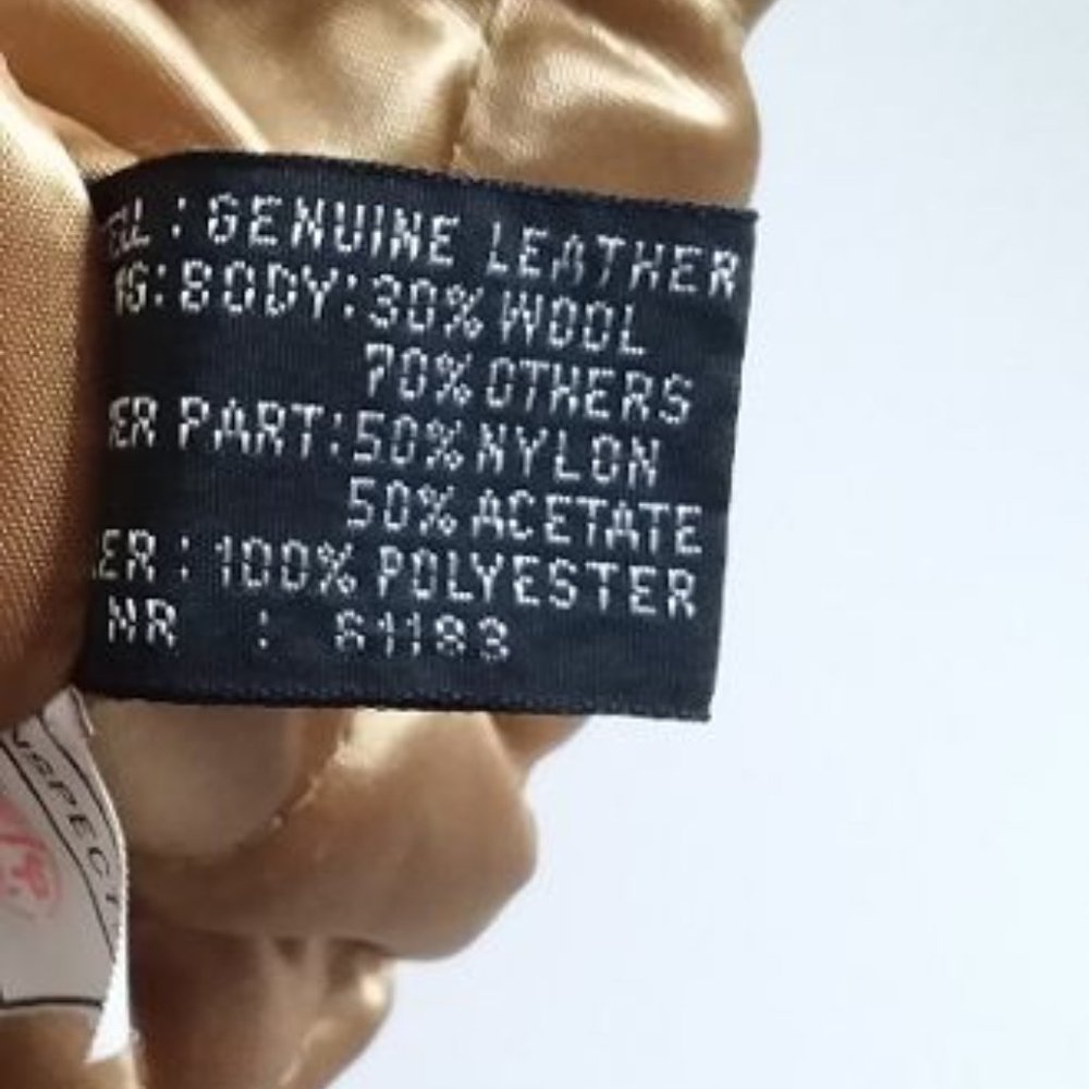 Vintage Men's Black Leather Bomber Stadium Jacket - Picture 5 of 10